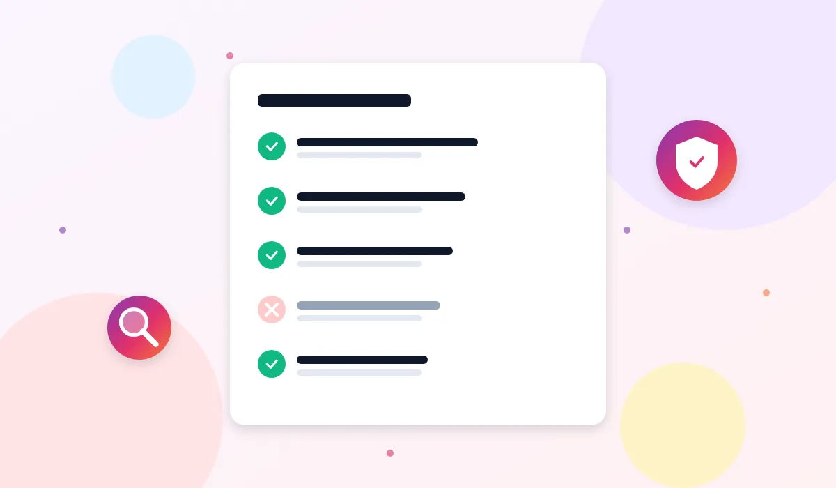 Illustration of a safety checklist for choosing a Picuki alternative