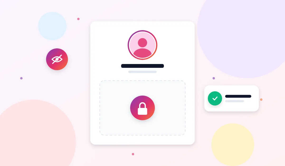 Illustration of a private Instagram profile locked to approved followers only