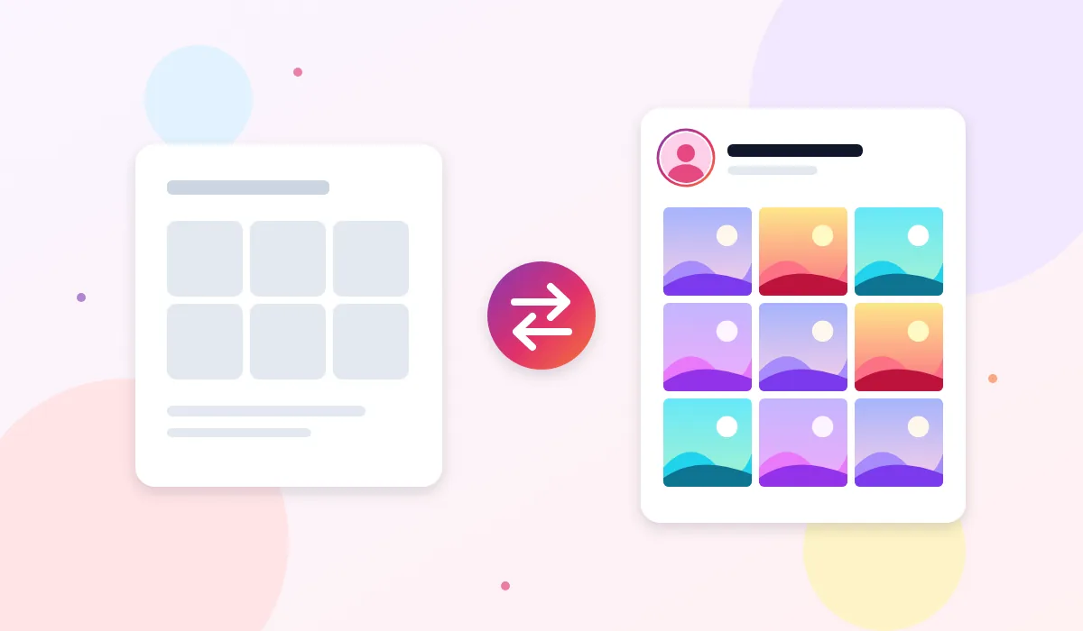 Illustration of switching from a broken Picuki page to a working ThePicuki profile view